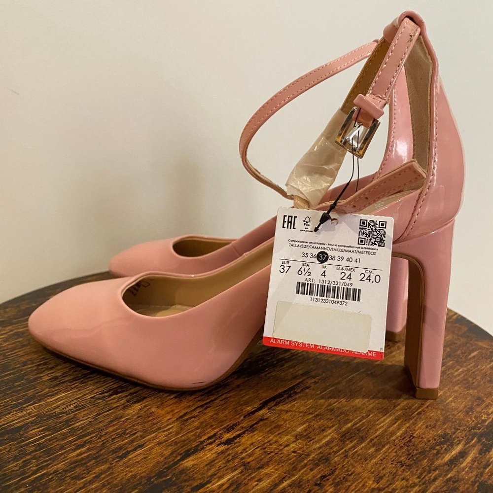 Faux Patent Leather High Heels BERSHKA